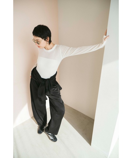 「HANNE」 イージーパンツ FREE ブラック レディース_画像6
