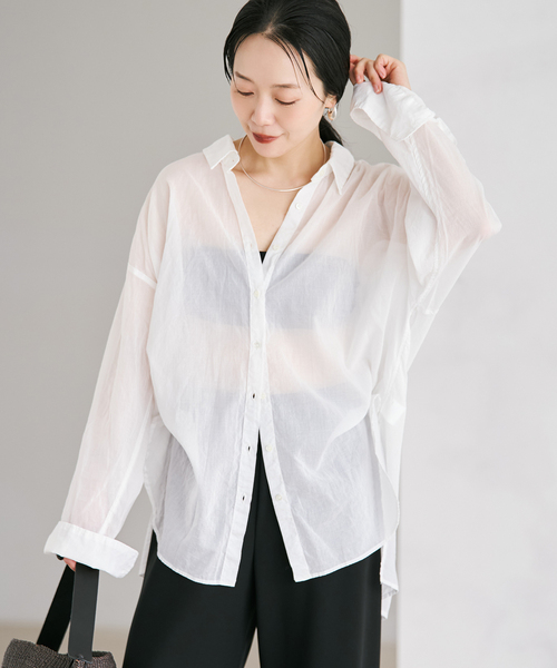 plage（プラージュ） ブラウス シャツ 「追加」fluffy sheer シャツ 2