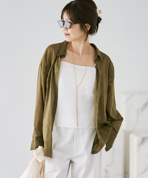 plage（プラージュ） ブラウス シャツ 「追加」fluffy sheer シャツ 2