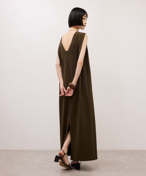 アダムエロペ　ノースリーブカットワンピース/接触冷感/UVカット　38サイズ ADAM ET ROPE'（アダムエロペ） ワンピース 「サステナブル