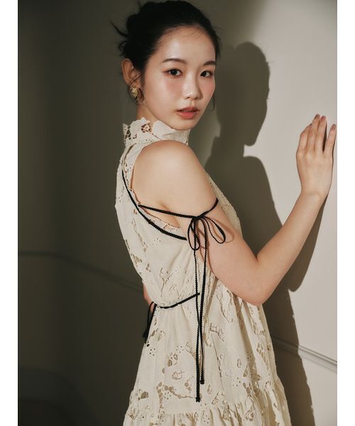 美品　Snidel ワンピース　限定 SNIDEL（スナイデル） ワンピース レースギャザーワンピース