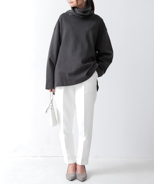 「and it_」 「LARU」長袖カットソー M-L チャコールグレー レディース_画像2