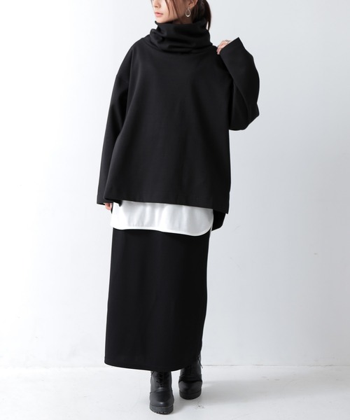 「and it_」 「LARU」長袖カットソー M-L チャコールグレー レディース_画像5
