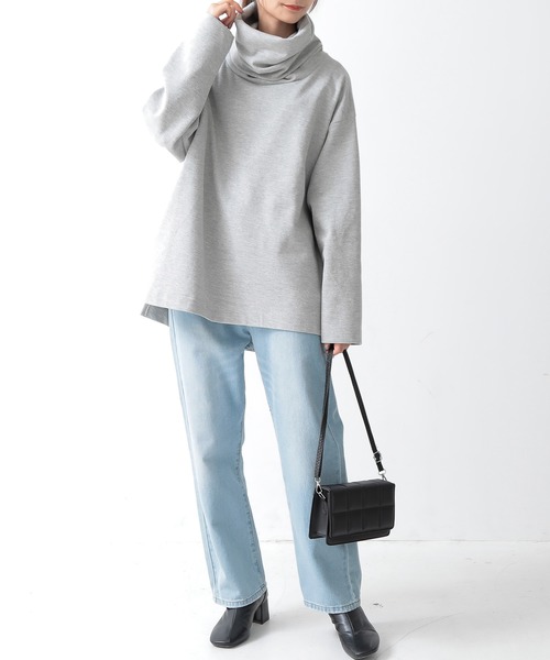 「and it_」 「LARU」長袖カットソー M-L チャコールグレー レディース_画像8