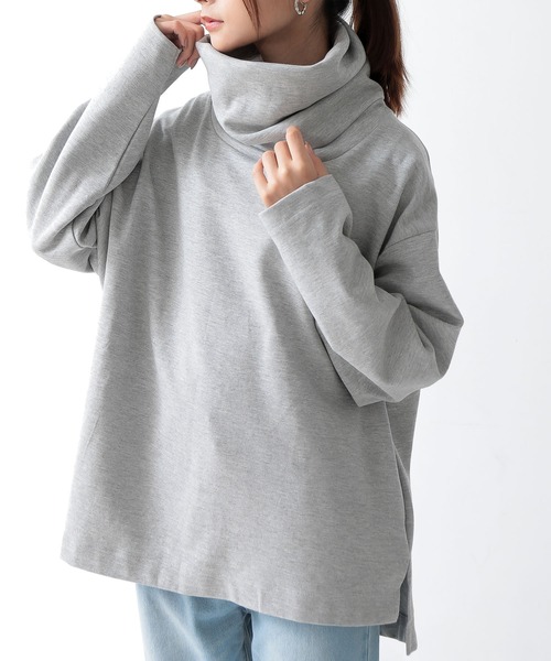 「and it_」 「LARU」長袖カットソー M-L チャコールグレー レディース_画像9