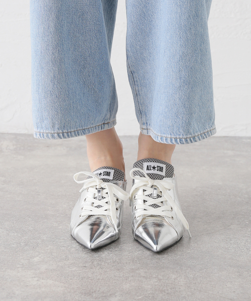 【新品未使用】ACLTENT シルバー スニーカー ミュール CONVERSE（コンバース） スポーツサンダル サンダル ミュール ALL STAR