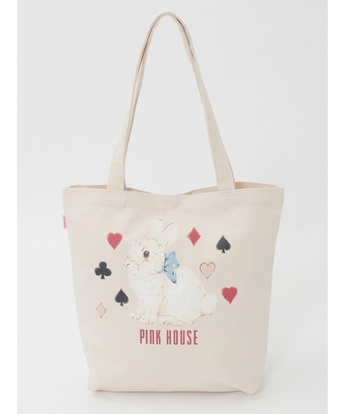 PINK HOUSE（ピンクハウス） トートバッグ Rabbit Marchプリントバッグ