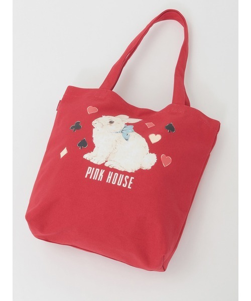 PINK HOUSE（ピンクハウス） トートバッグ Rabbit Marchプリントバッグ