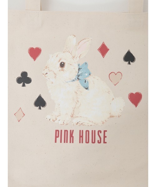 PINK HOUSE（ピンクハウス） トートバッグ Rabbit Marchプリントバッグ