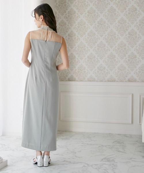 「Jolie et Jolie」 ノースリーブワンピース M グレー レディース_画像3