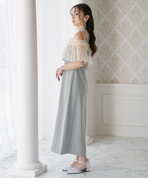 「Jolie et Jolie」 ノースリーブワンピース M グレー レディース_画像8
