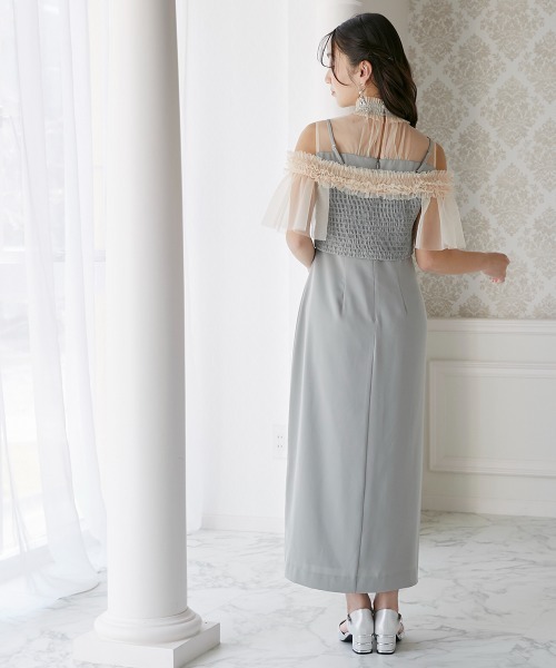 「Jolie et Jolie」 ノースリーブワンピース M グレー レディース_画像9