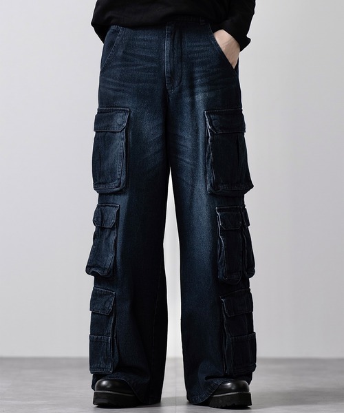「CLEL」 デニムパンツ M グレー メンズ_画像2