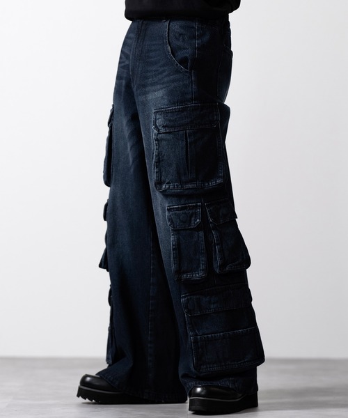 「CLEL」 デニムパンツ M グレー メンズ_画像3