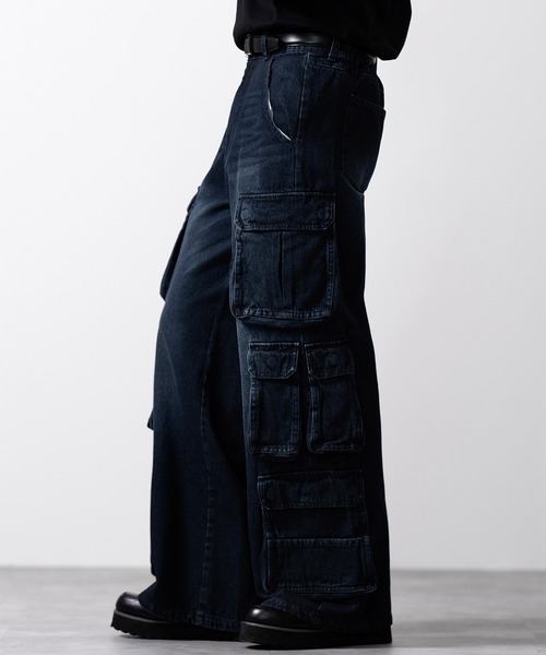 「CLEL」 デニムパンツ M グレー メンズ_画像4
