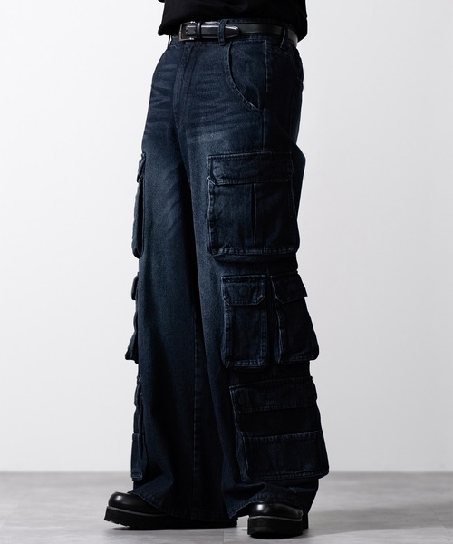 「CLEL」 デニムパンツ M グレー メンズ_画像5