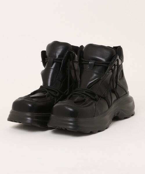 「WESTBOY」 ハイカットスニーカー 45 ブラック メンズ_画像4