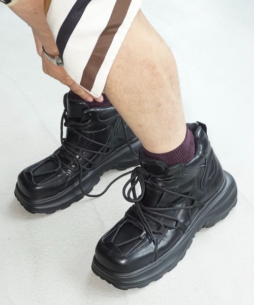 「WESTBOY」 ハイカットスニーカー 45 ブラック メンズ_画像5