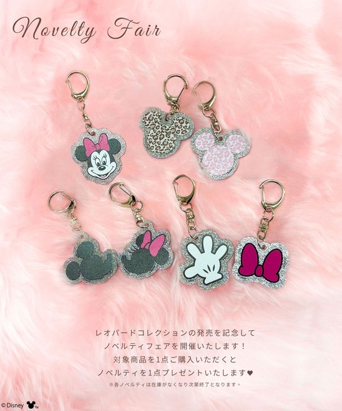 ニット セーター 「Disney/ディズニー/ミッキーマウス」レオパードニットフーディー レディース