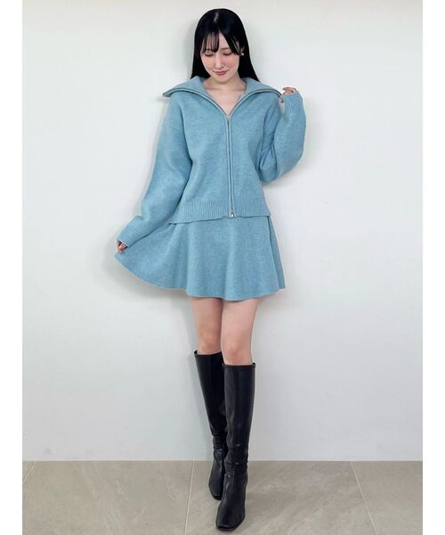 MERCURYDUO（マーキュリーデュオ） ワンピース メランジZIPニット