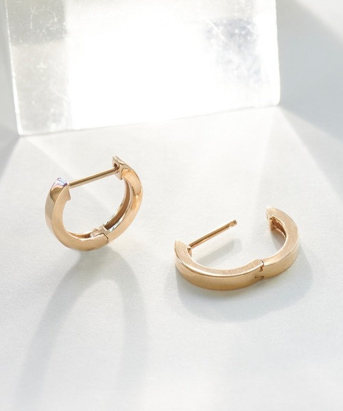 JUPITER ピアス 「K10」ストレートフープピアス/ユニセックス