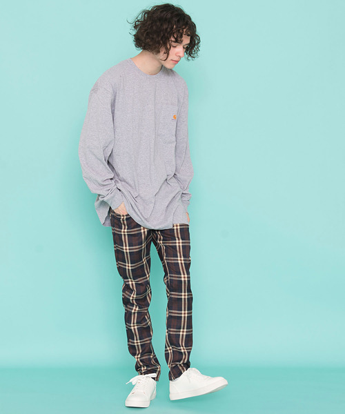 【Carhartt】5カラー 長袖 ロゴ Tシャツ / 送料無料 Carhartt tシャツ 「Carhartt/カーハート」ワンポイントポケット