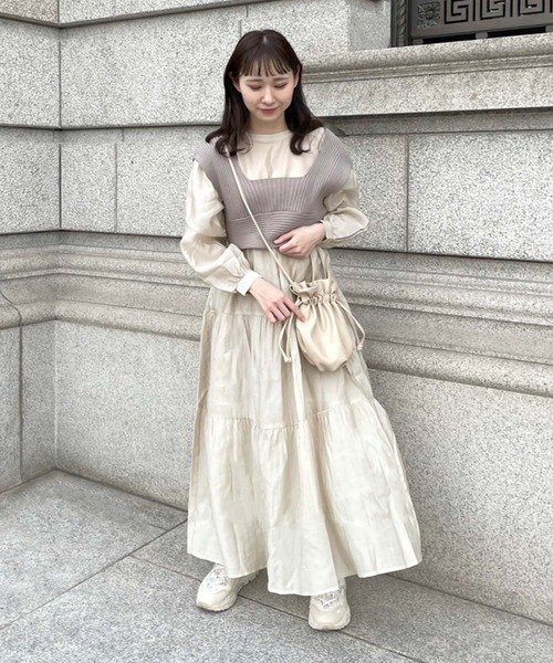 archives（アルシーヴ） ワンピース 【web限定】2wayレースアップ