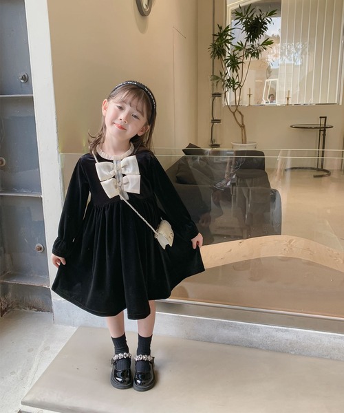 ワンピース Aimoha Kids 新作 韓国子供服 フォーマルぺロア素材リボン付きドレス ワンピース Zozotown Paypayモール店 通販 Paypayモール