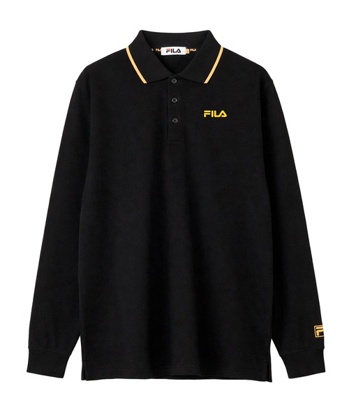 FILA（フィラ） ポロシャツ ポロシャツ 長袖 綿100% 鹿の子 筆記体ロゴ