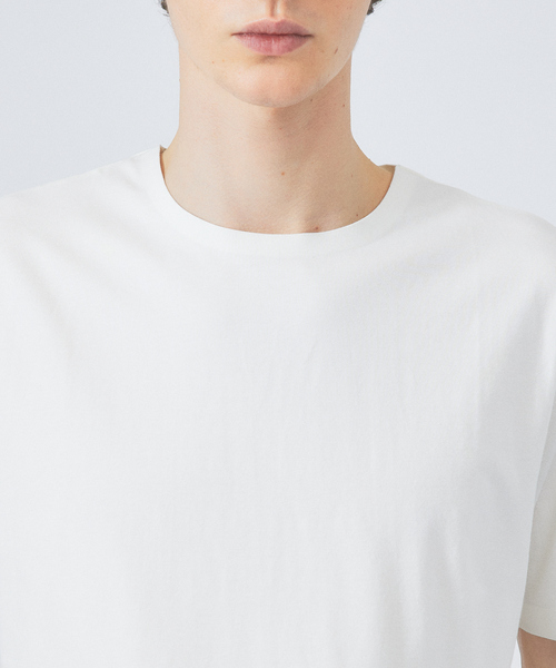 ABAHOUSE tシャツ 「ノンストレス」COTTON LYCRA 圧着 クルー