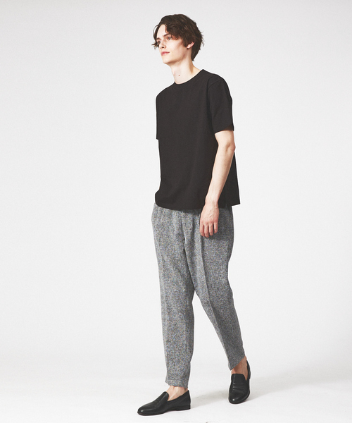 ABAHOUSE tシャツ 「ノンストレス」COTTON LYCRA 圧着 クルー
