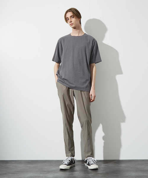 【ノンストレス】定番 / COTTON LYCRA 圧着 クルーネック 半袖 T ABAHOUSE｜【ノンストレス】定番 / COTTON LYCRA 圧着 クルー