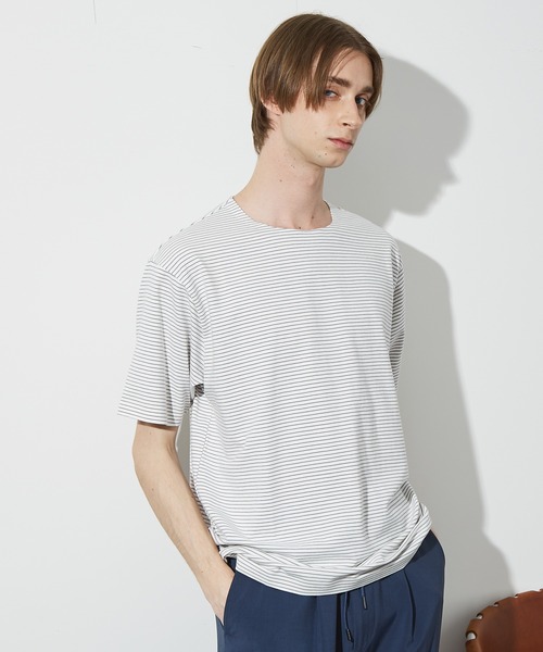 【ノンストレス】定番 / COTTON LYCRA 圧着 クルーネック 半袖 T ABAHOUSE tシャツ 「ノンストレス」COTTON LYCRA 圧着 クルー
