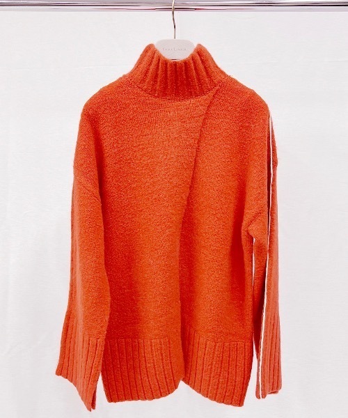 ニット セーター Turtle Neck Slit Knit Tops（タートルネックスリットニットトップス） レディース