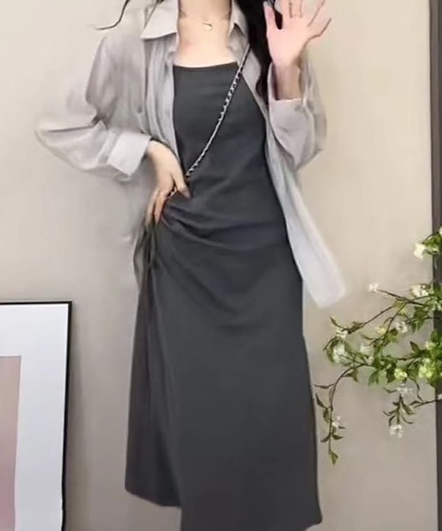 Girly Doll ワンピース ツーピースセット シアーシフォンシャツ