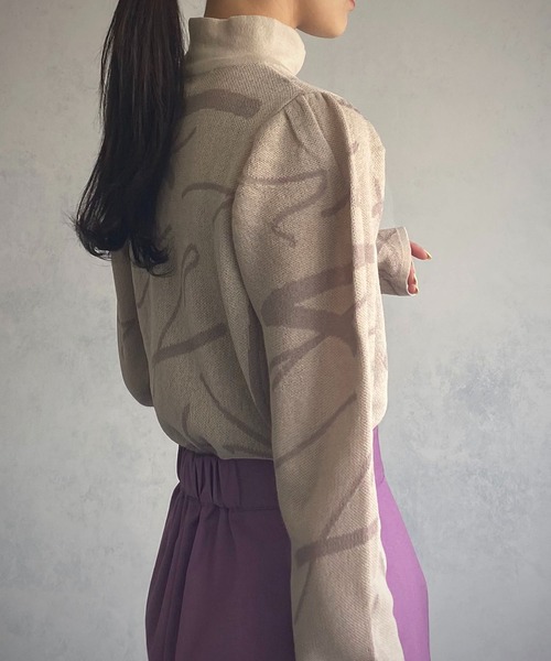 &g'aime（アンジェム） ニット 【＆g'aime】アート柄トップス