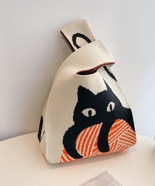 COO+i（クーイ） トートバッグ ニット編みミニトートバッグ レディース