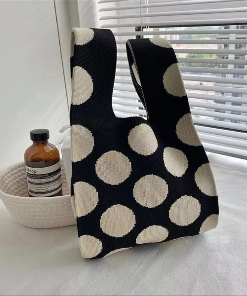 COO+i（クーイ） トートバッグ ニット編みミニトートバッグ レディース