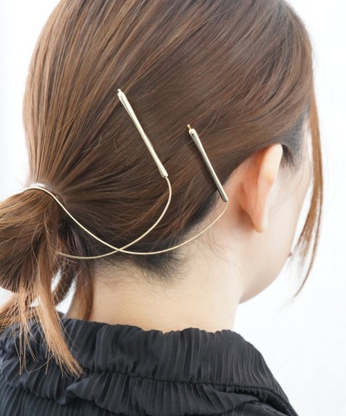 JenniferBehr ヘアピン ボビーピン チェーン ヘアアクセ 2個SET Three Four Time ヘアピン ロングチェーンヘアピン : ZOZOTOWN