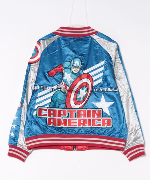 MARVEL（マーベル） スカジャン 「 」 エンブロイダリー スカジャン L