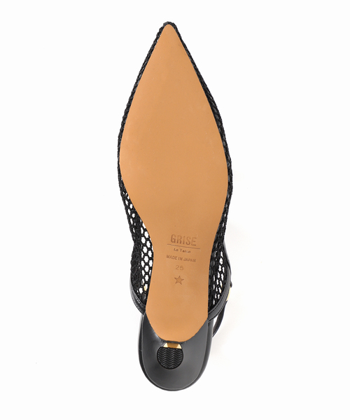 Le Talon GRISE パンプス GRISE5cmポインテッドメッシュスリング