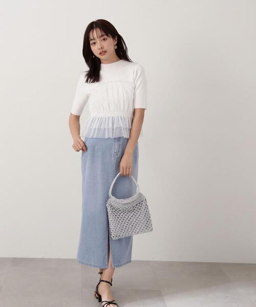 PROPORTION BODY DRESSING スカート ロングナローデニムスカート