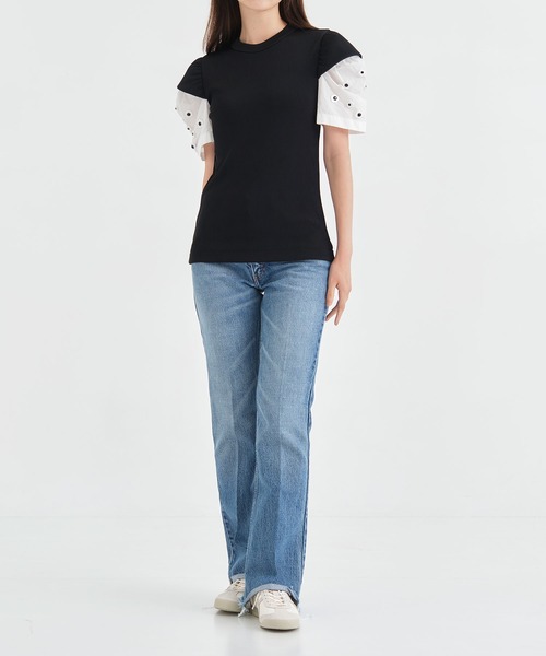 TOGA カットソー TOGA tシャツ 「TOGA/トーガ」Rib jersey top/リブジャージー