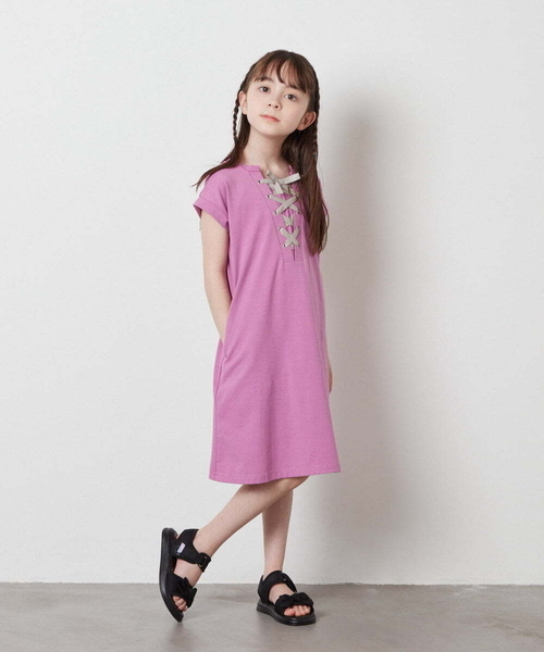 a.v.v ワンピース 「160」レースアップカットワンピース キッズ