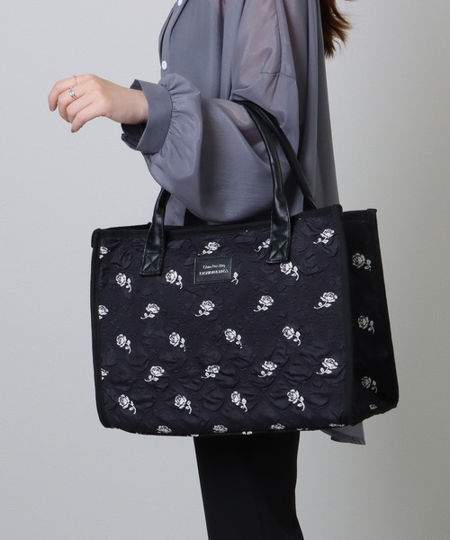 Lace Ladies（レースレディース） トートバッグ 花柄 スクエア く