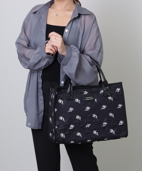 Lace Ladies（レースレディース） トートバッグ 花柄 スクエア く