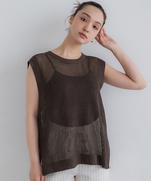 ベスト ジレ クロスホルターネックニットトップス レディース Chick ベスト ジレ ホルターネックベスト レディース : ZOZOTOWN