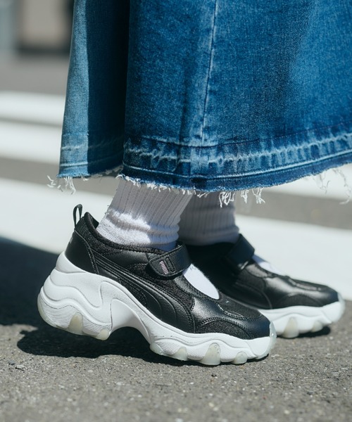【PUMA】W PULSAR WEDGE SANDAL BLACK 国内発送 PUMA PULSAR WEDGE WNS SANDALS BLACK/AGED プーマ パルサー