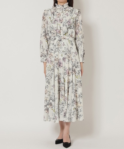 Audie a Musesオーディアミューズ フラワープリントワンピース42 Audie a Muses（オーディア ミューズ） ワンピース フラワープリント