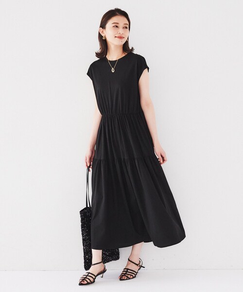 UNTITLED コットン なめらかな肌触り カットソー ロングワンピース 2 UNTITLED ワンピース 「コットン100/なめらかな肌触り